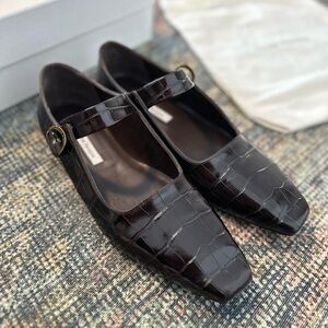 NIB Emme Parsons Tramonto Espresso Crocodile Ballet Flat 38